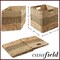 Casafield 12" x 12" Water Hyacinth Storage Baskets, Collapsible Cube Organizers, Woven Bins for Bathroom, Bedroom, Laundry, Pantry, Shelves
